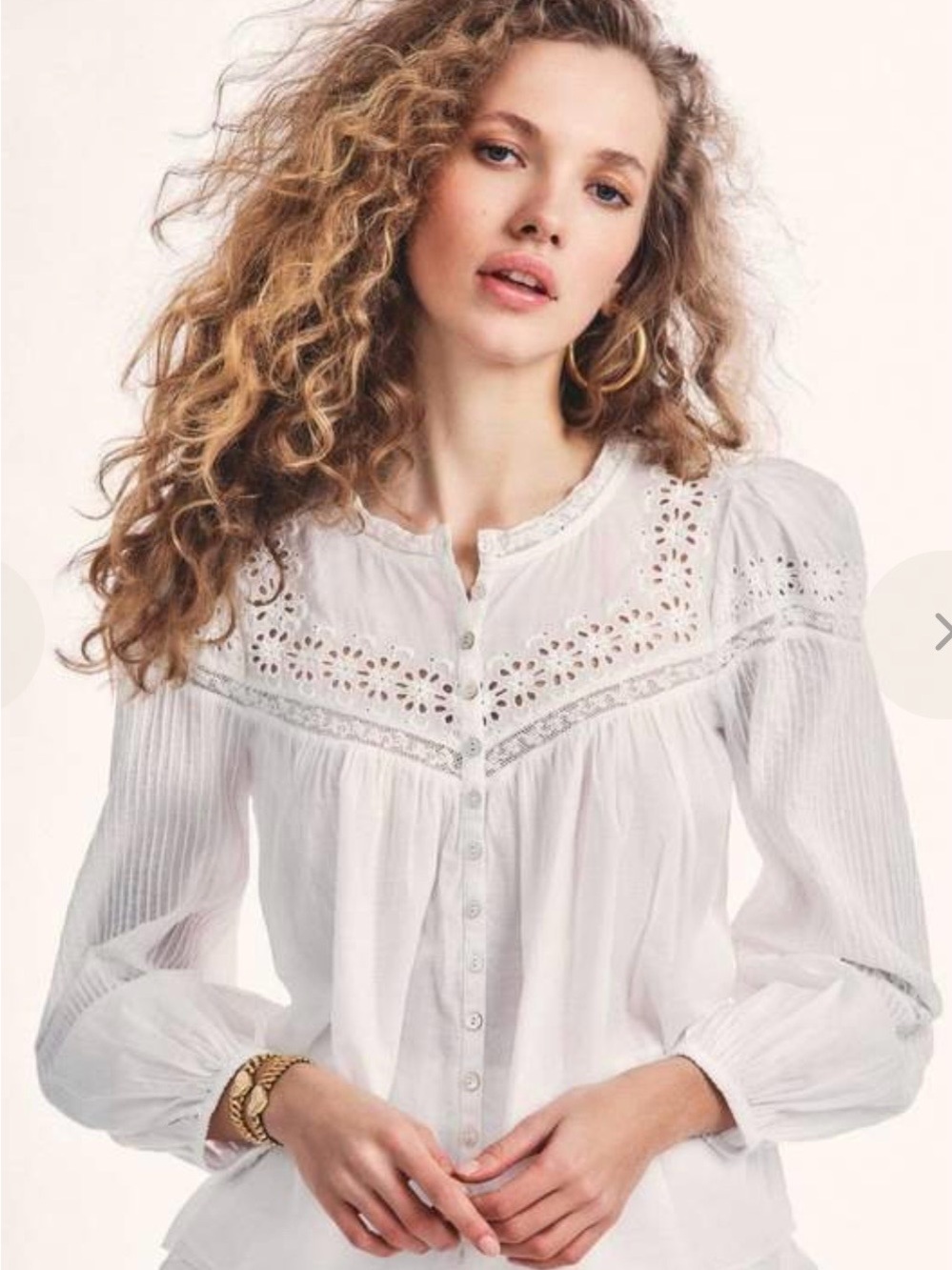 🤍 LoveShackFancy Badyn Blouse — Size M NWOT